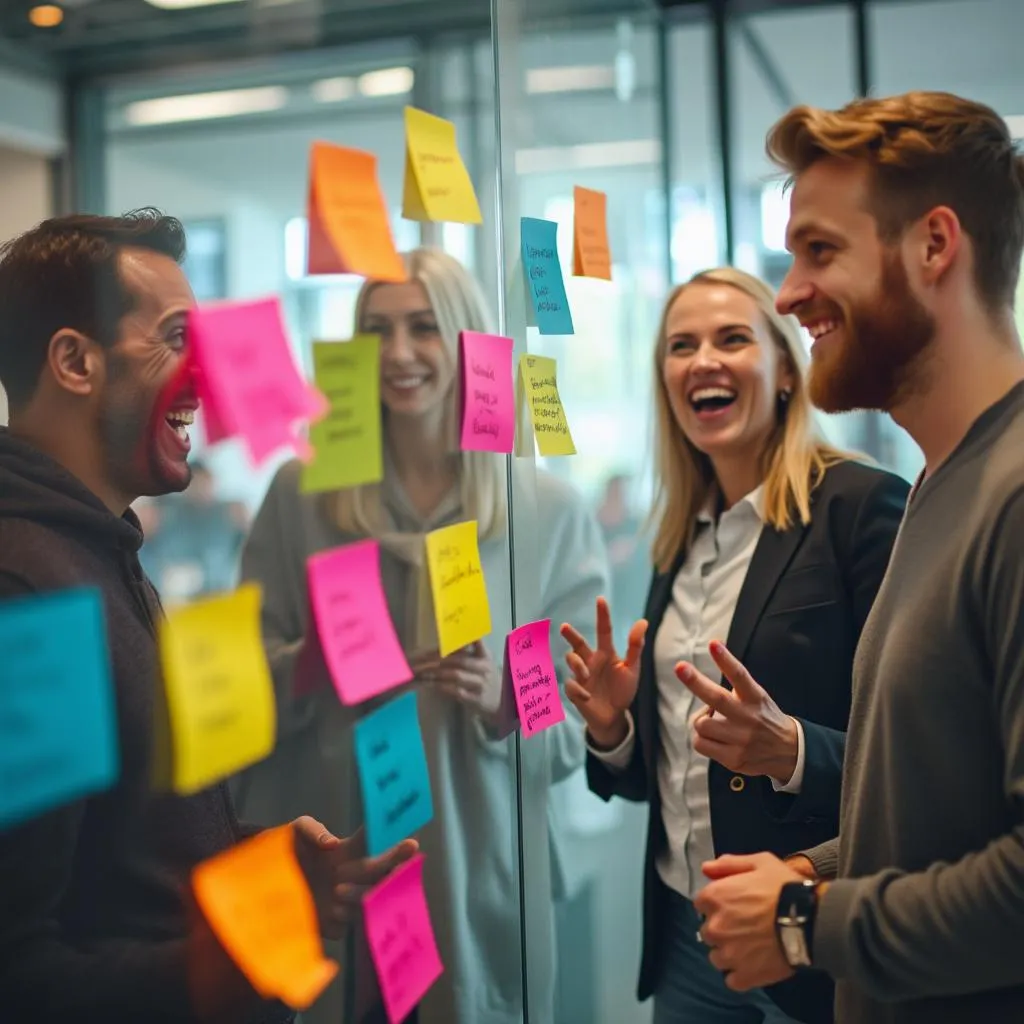 Sesión de brainstorming creativa